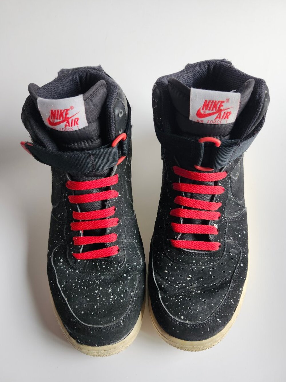 Nike Air Force 1 Black galaxy Speckles High Top Basketball Sneaker Shoes